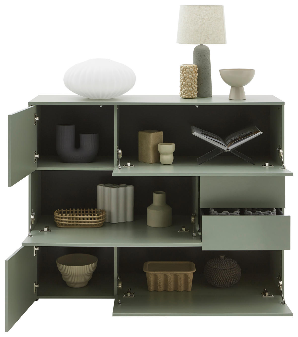 HIGHBOARD  in 139/109/41 cm  - Eichefarben/Schwarz, Design, Holzwerkstoff/Kunststoff (139/109/41cm) - Voleo