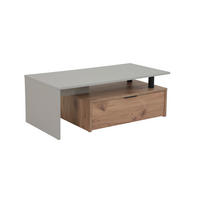 COUCHTISCH 110/55/40 cm rechteckig Eichefarben, Hellgrau  - Eichefarben/Hellgrau, Basics, Holzwerkstoff/Kunststoff (110/55/40cm) - Boxxx