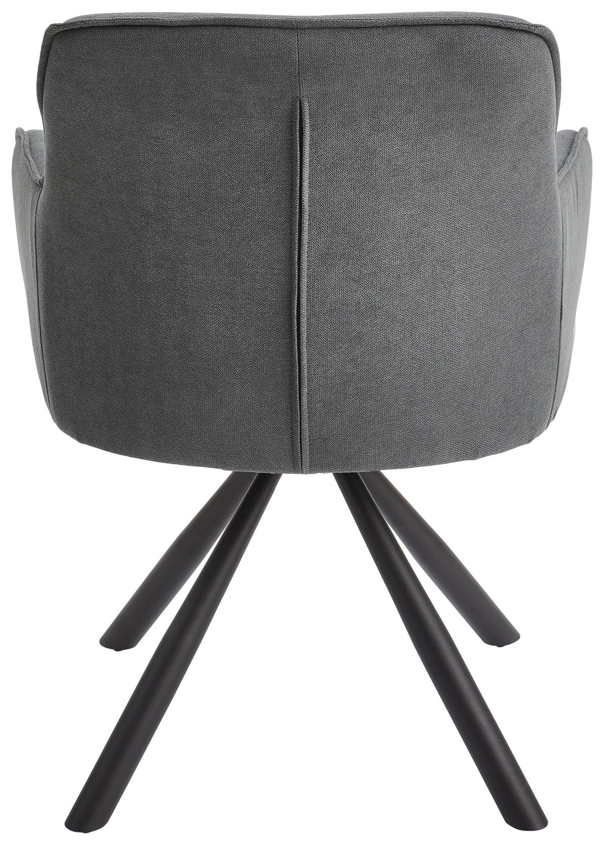 ARMLEHNSTUHL  in Eisen Webstoff  - Schwarz/Grau, MODERN, Textil/Metall (62/84/62cm) - Livetastic