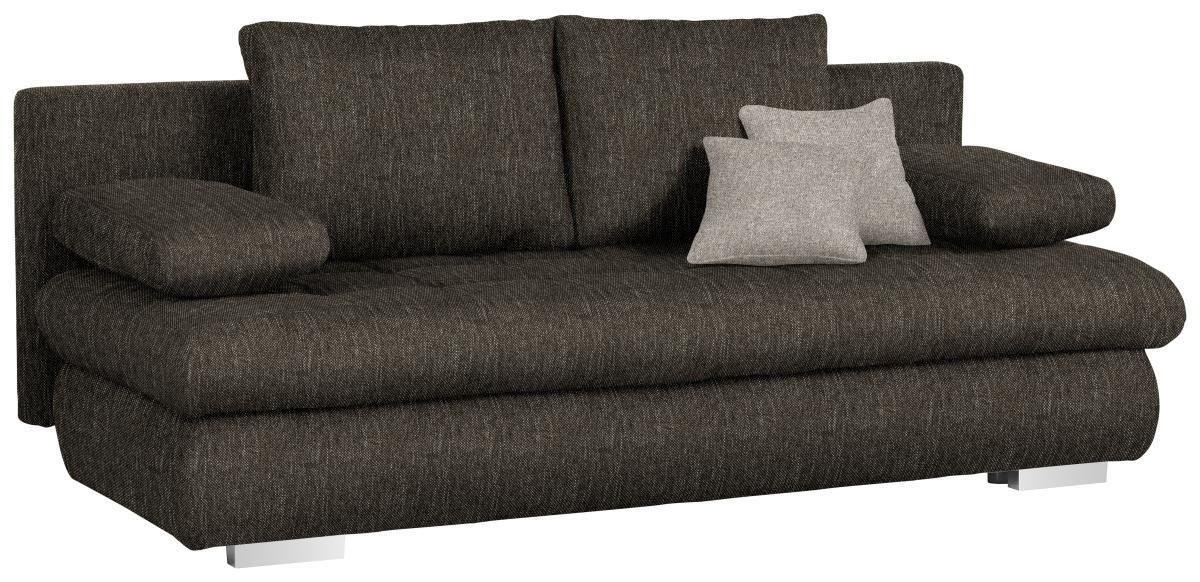 SOFA LEŽAJ tamnobraon  - boja hroma/tamnobraon, Dizajnerski, tekstil/plastika (205/88/96cm) - Ti'me