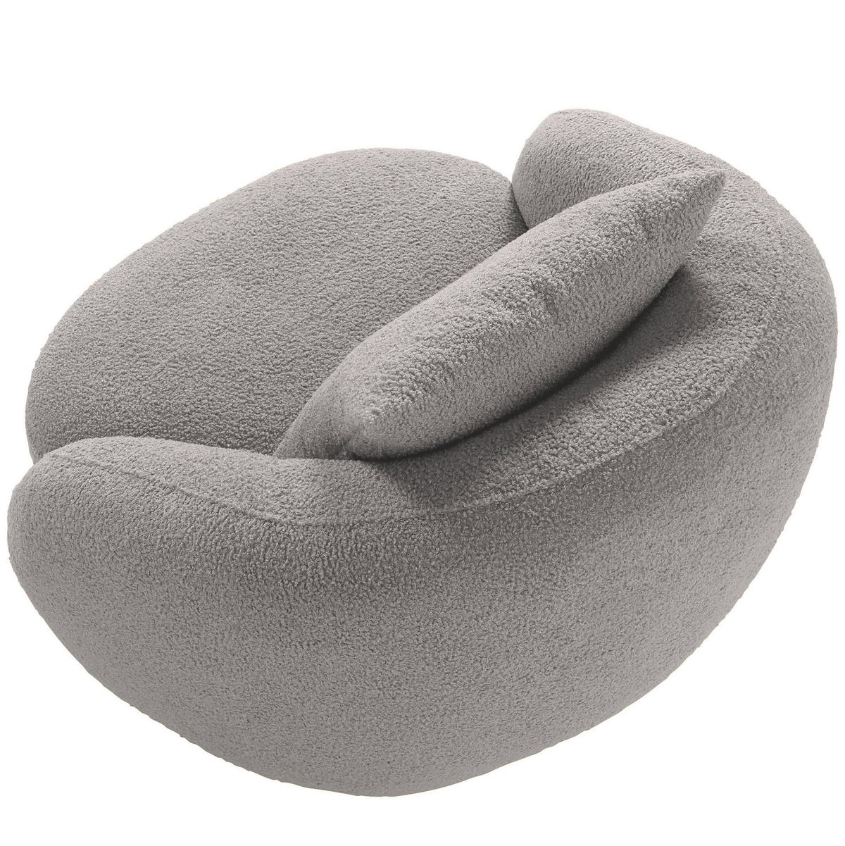 COCKTAILSESSEL Chenille Grau    - Schwarz/Grau, LIFESTYLE, Textil/Metall (101/79/96cm) - Xora