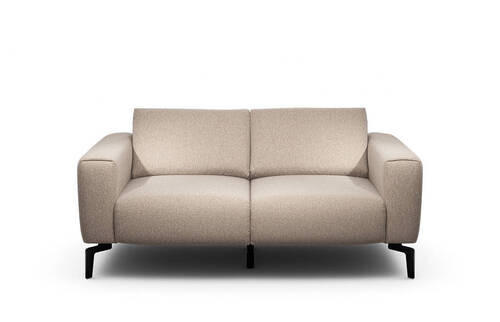 2-SITZER-SOFA in Chenille Sandfarben  - Sandfarben/Schwarz, Design, Textil/Metall (180/86/86-94cm) - SENSOO