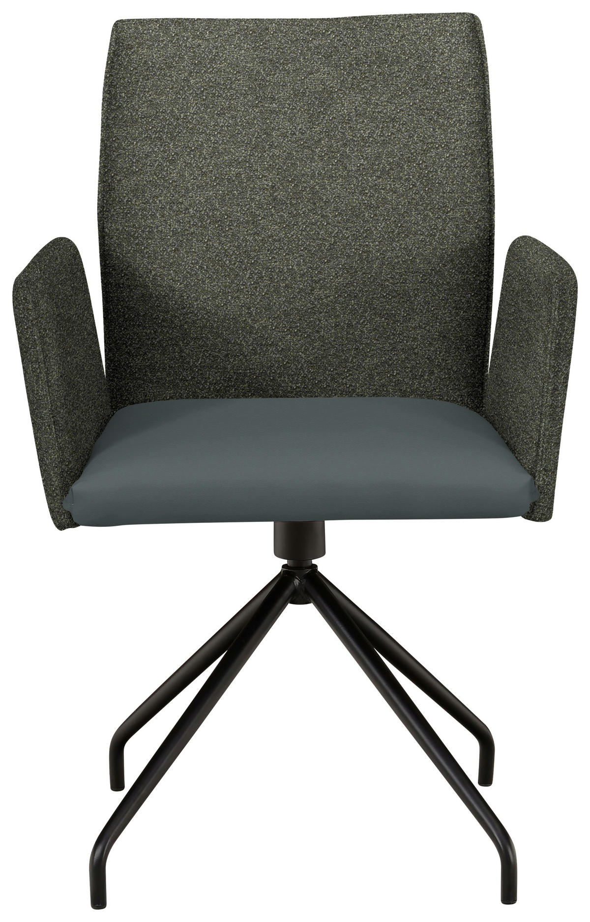 ARMLEHNSTUHL  in Stahl Webstoff, Mikrofaser  - Schwarz/Grau, Design, Textil/Metall (60/91/60cm) - Moderano