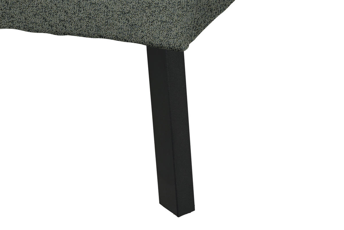 ECKSOFA in Struktur Grau  205/280 cm  - Schwarz/Grau, Design, Textil/Metall (205/280cm) - Xora