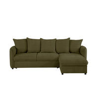 ECKSOFA in Chenille Olivgrün  - Olivgrün, Design, Textil (254/160cm) - MID.YOU