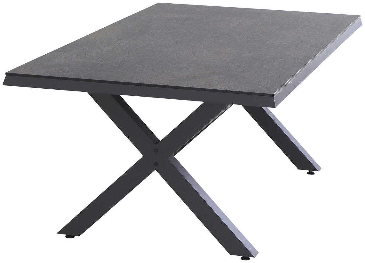 GARTENTISCH 200/100/74 cm Metall rechteckig  - Anthrazit/Titanfarben, Basics, Kunststoff/Metall (200/100/74cm) - Siena Garden