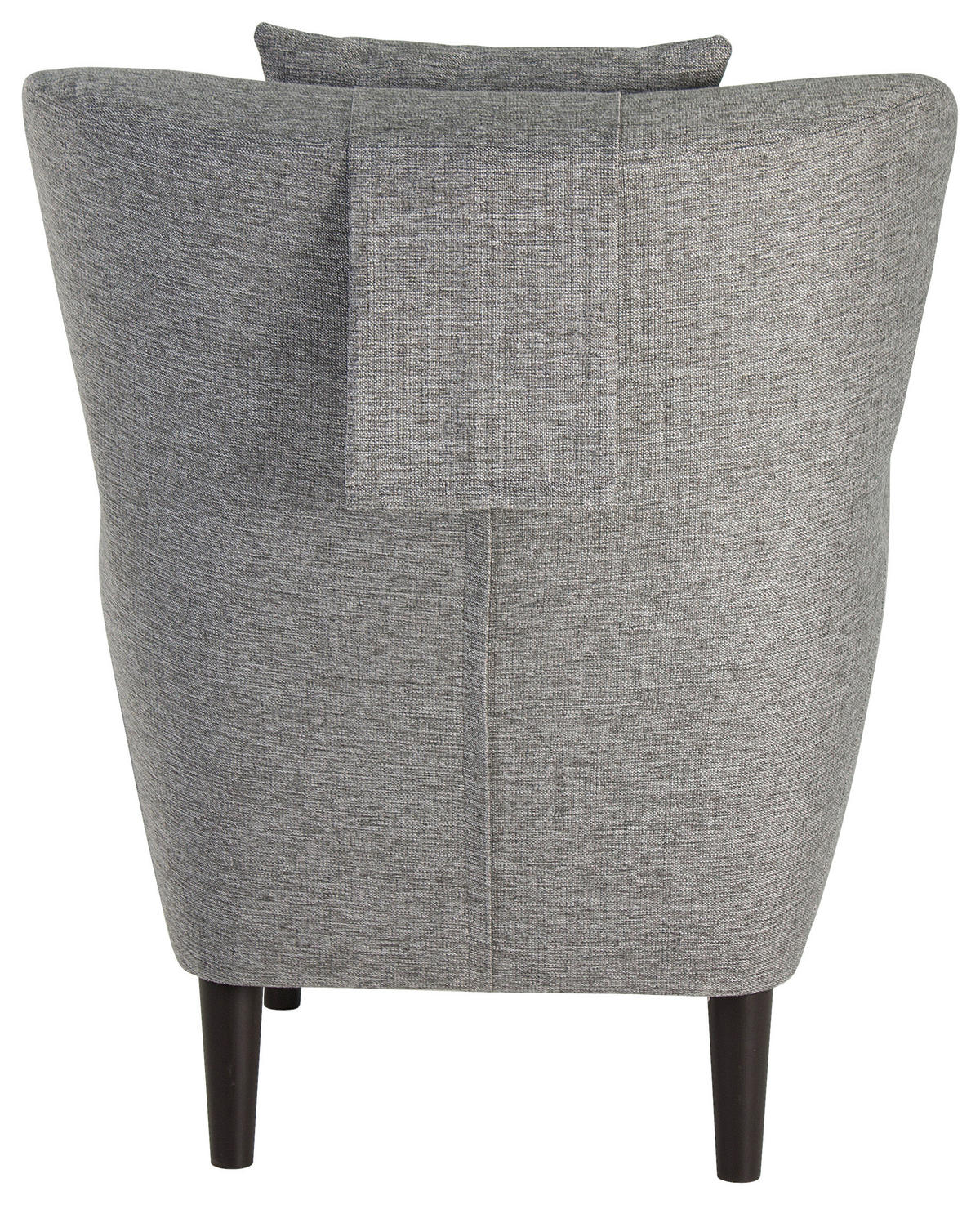 OHRENSESSEL in Flachgewebe Grau  - Schwarz/Grau, Design, Holz/Textil (81/106/90cm) - MID.YOU