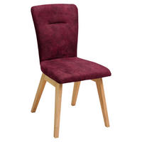 STUHL   Mikrofaser  Dunkelrot  - Dunkelrot, Konventionell, Holz/Textil (46/91/66cm) - Dieter Knoll