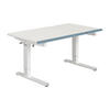 IFJÚSÁGI ÍRÓASZTAL  - világoskék/fehér, Basics, faalapú anyag/fém (130/75/53-79cm) - Paidi
