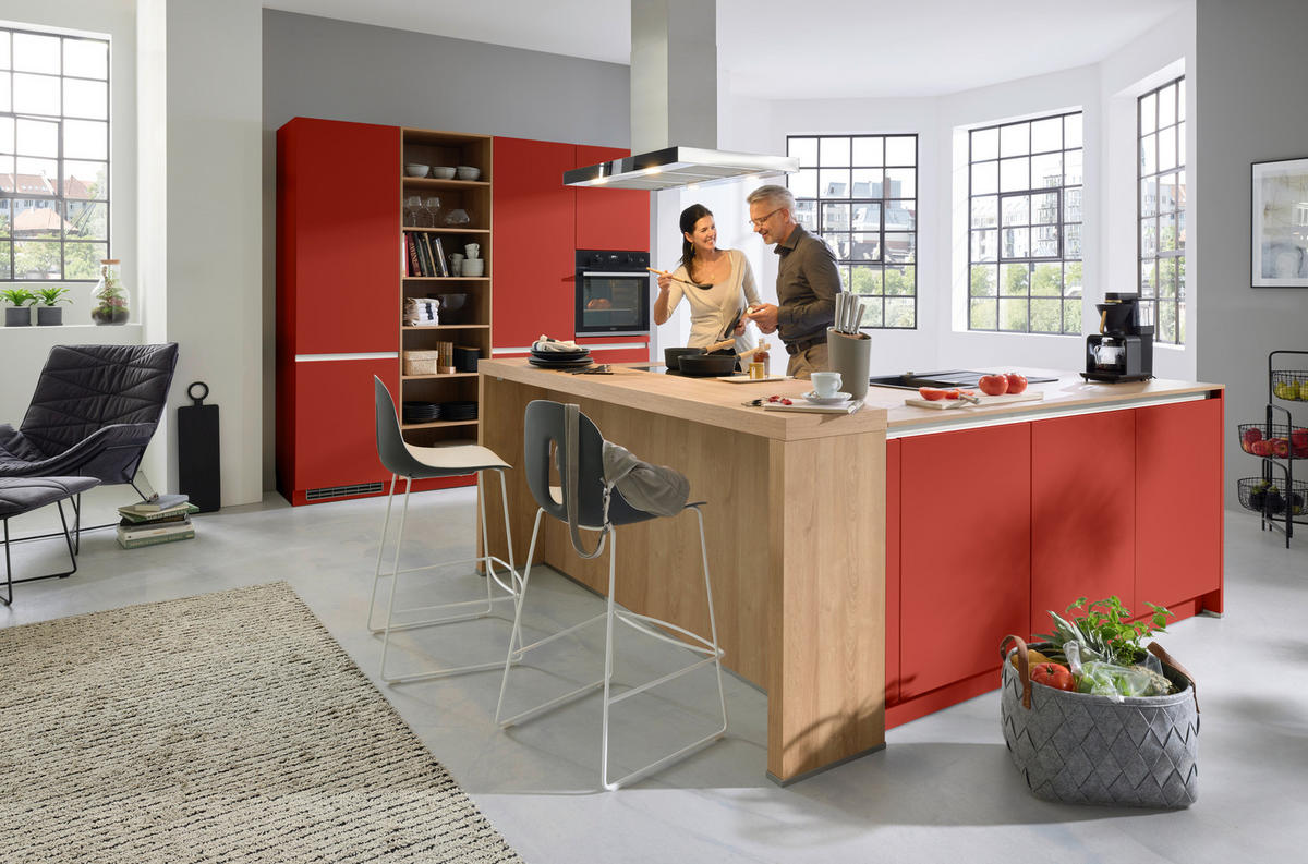 EINBAUKÜCHE SILVIA  - Design, Holzwerkstoff - Novel