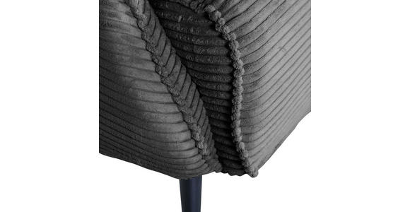 OHRENSESSEL Tiffany Cord Dunkelgrau  - Dunkelgrau/Schwarz, Design, Textil/Metall (83/89/106cm) - Landscape