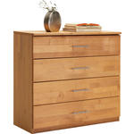 KOMMODE  in 96/90/42 cm  - Chromfarben/Erlefarben, Natur, Holz/Metall (96/90/42cm) - Linea Natura