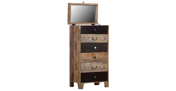 KOMMODE  in 60/120/42 cm  - Dunkelbraun/Braun, Design, Glas/Holz (60/120/42cm) - Landscape