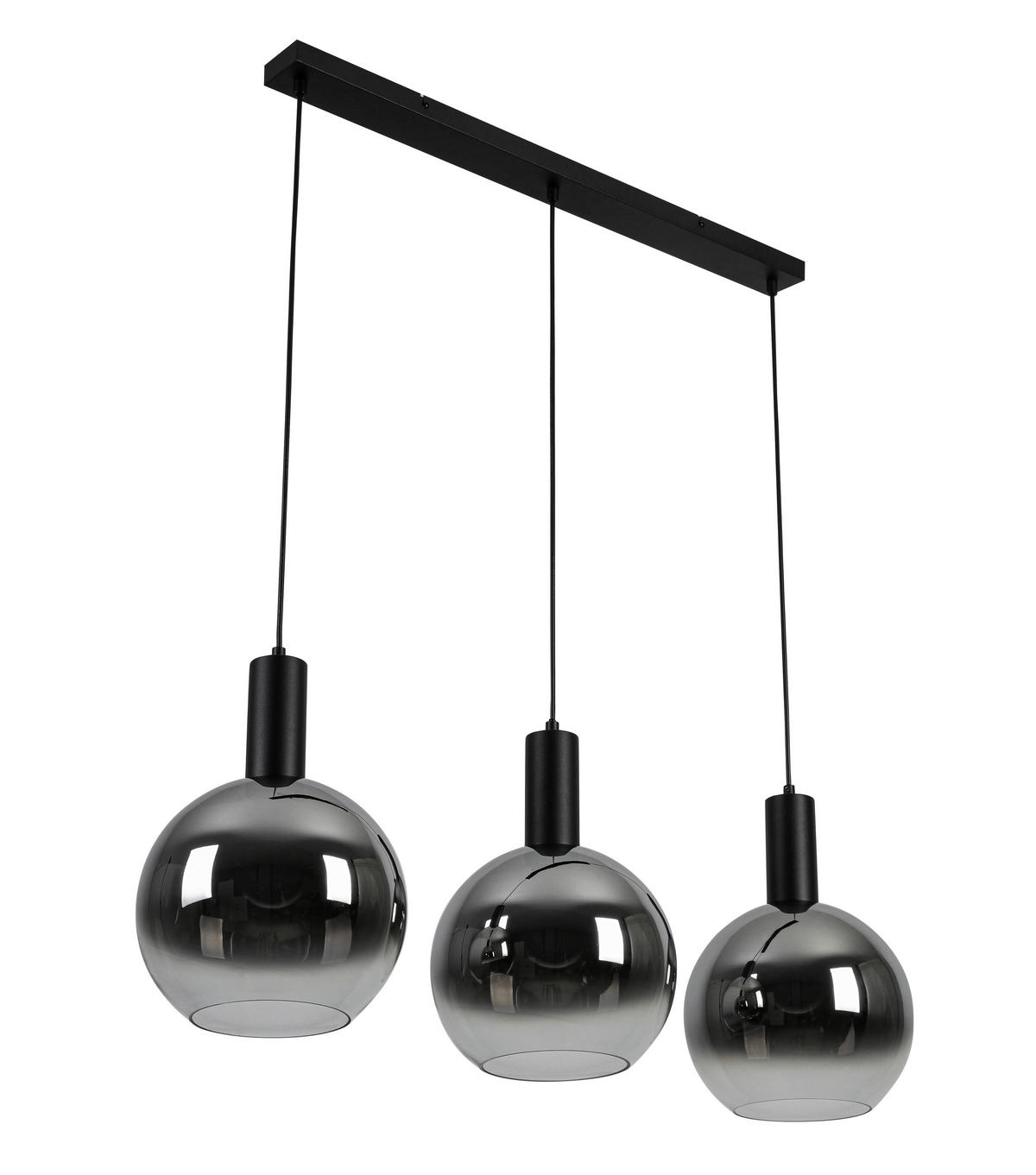 LUSTER    93/25/130 cm    - boja hroma/crna, Konvencionalno, staklo/metal (93/25/130cm) - Dieter Knoll