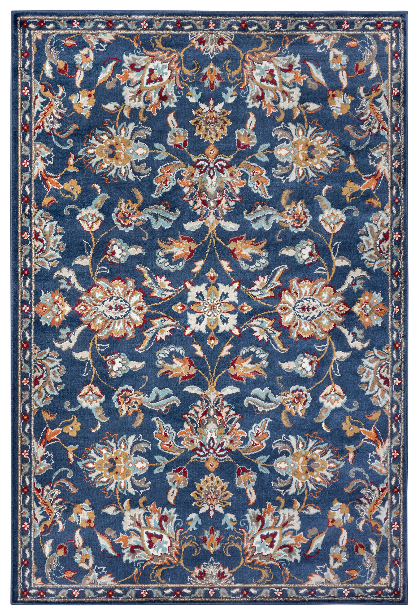 FLACHWEBETEPPICH 80/120 cm Luxor Blau, Multicolor  - Blau/Multicolor, Design, Kunststoff/Textil (80/120cm)