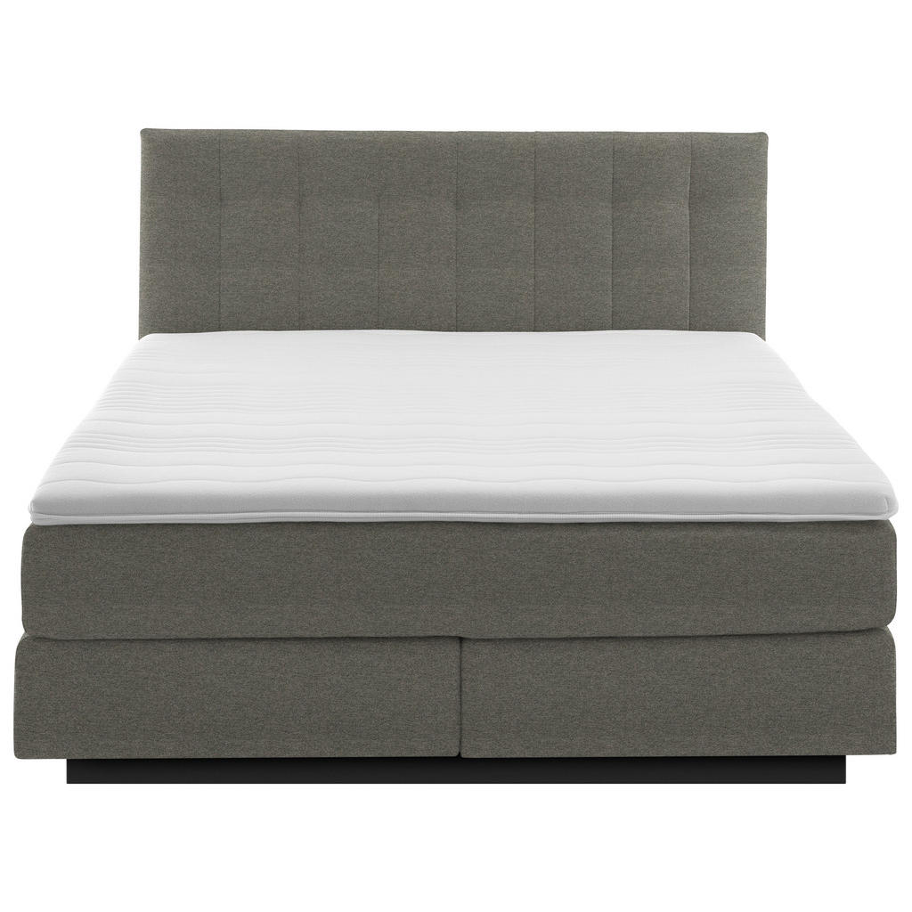 Thumbnail - Beldomo - Sleep Boxspringbett, Braun, Textil, H2, Höhe ca. 23 cm, 200x200 cm, Goldenes M, Made in EU, gepolstertes Kopft...