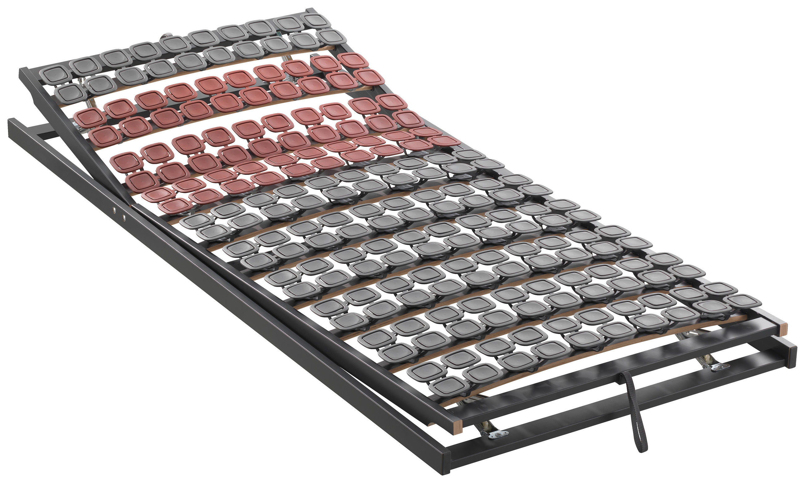 TELLERLATTENROST 90/200 cm Kopfteil, Fußteil verstellbar, Birke, Buche  - Anthrazit, Basics, Holz (90/200cm) - Novel