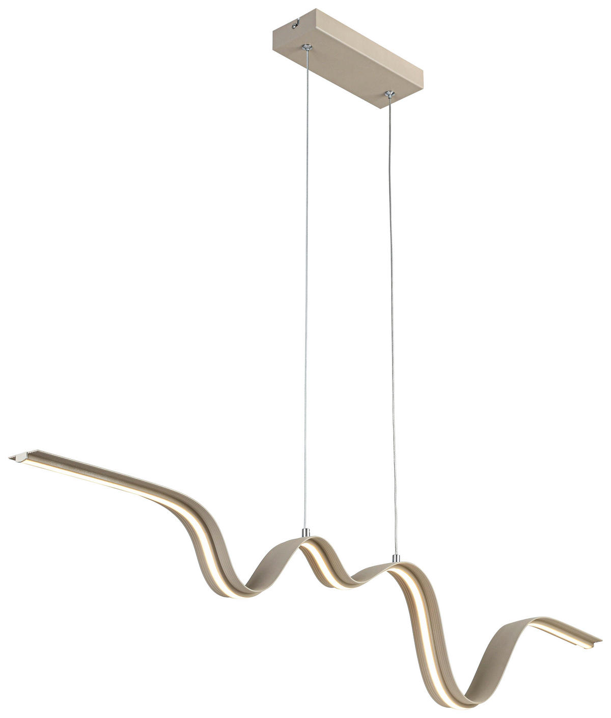 HÄNGELEUCHTE 100/8/120 cm   - Sandfarben, Trend, Kunststoff/Metall (100/8/120cm) - Collet's Monde