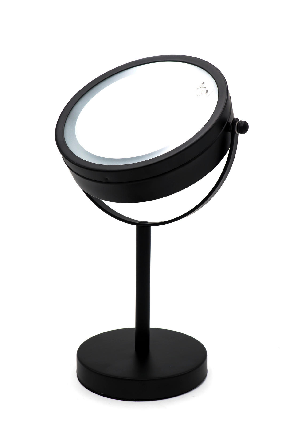 SCHMINKSPIEGEL 12/30/18 cm  - Schwarz, Basics, Glas/Metall (12/30/18cm) - Sadena