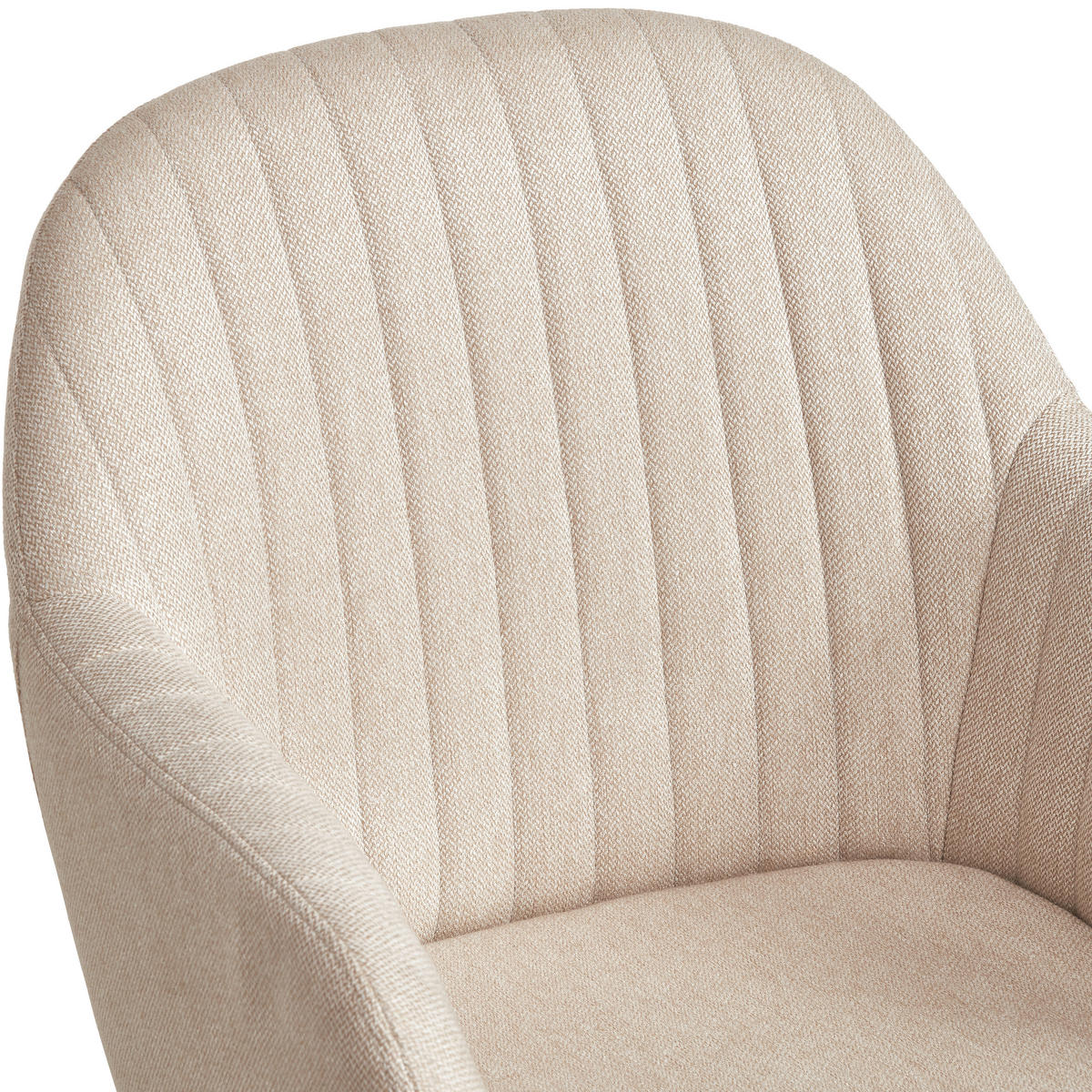 ARMLEHNSTUHL Leinenoptik  - Beige/Naturfarben, Modern, Holz/Textil (56/82/57cm) - MID.YOU