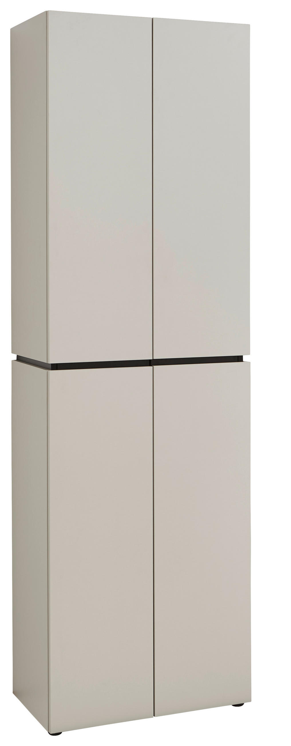 GARDEROBENSCHRANK 60/199/37 cm  - Kaschmir/Schwarz, Design, Holzwerkstoff/Kunststoff (60/199/37cm) - Voleo