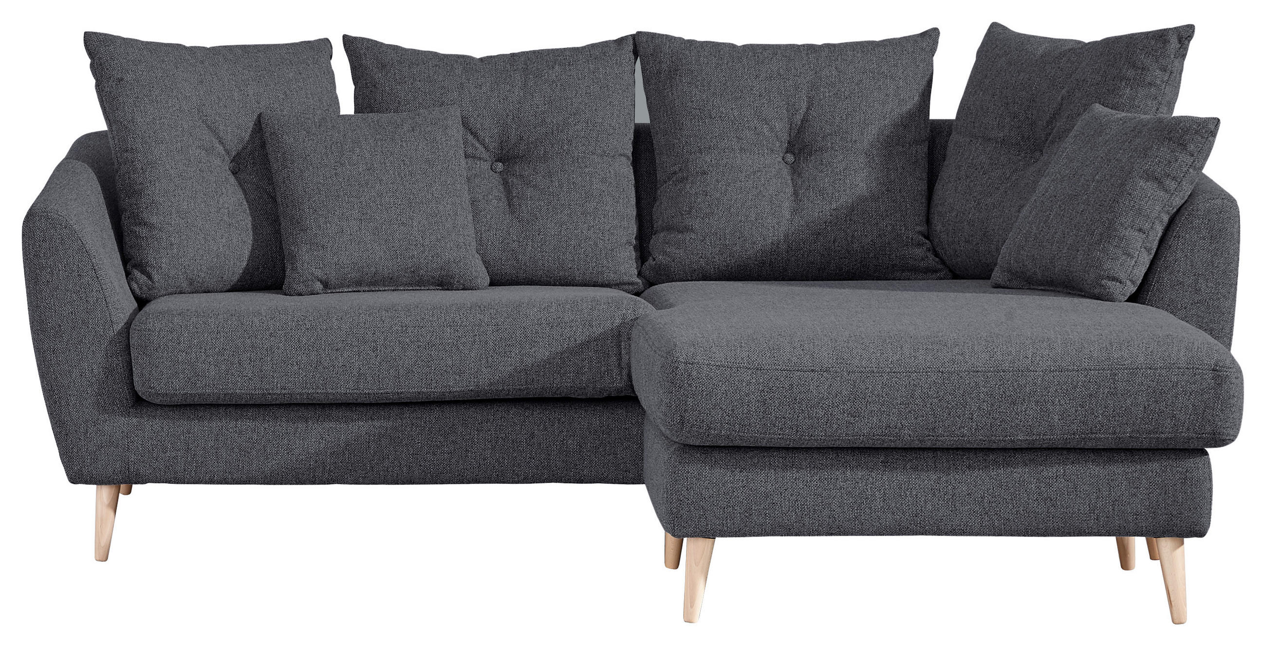 HÖRNSOFFA i flatväv antracit  - bokfärgad/antracit, Klassisk, trä/textil (210/156cm) - MID.YOU