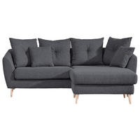 HÖRNSOFFA i flatväv antracit  - bokfärgad/antracit, Klassisk, trä/textil (210/156cm) - MID.YOU