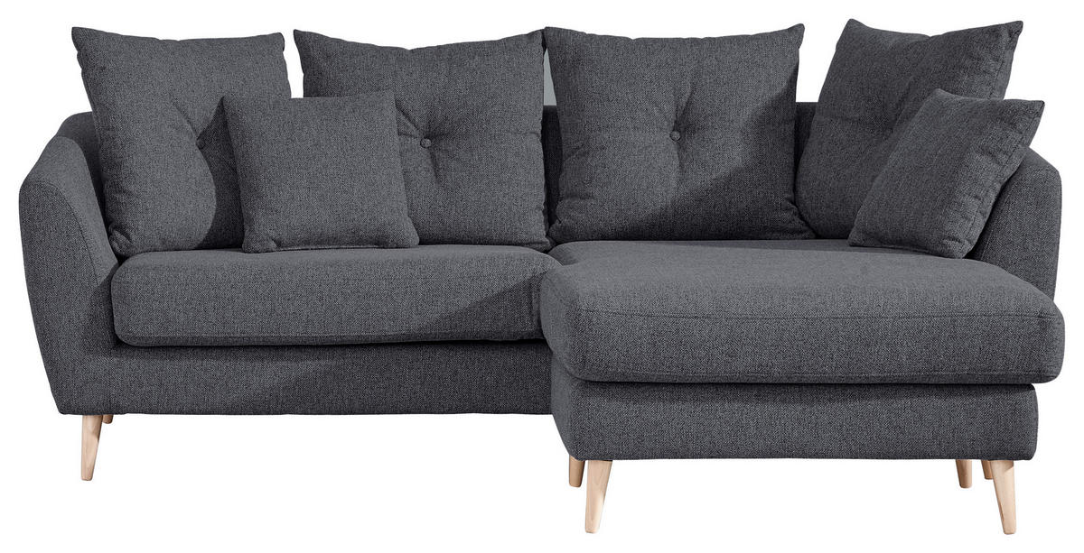 HÖRNSOFFA i flatväv antracit  - bokfärgad/antracit, Klassisk, trä/textil (210/156cm) - MID.YOU