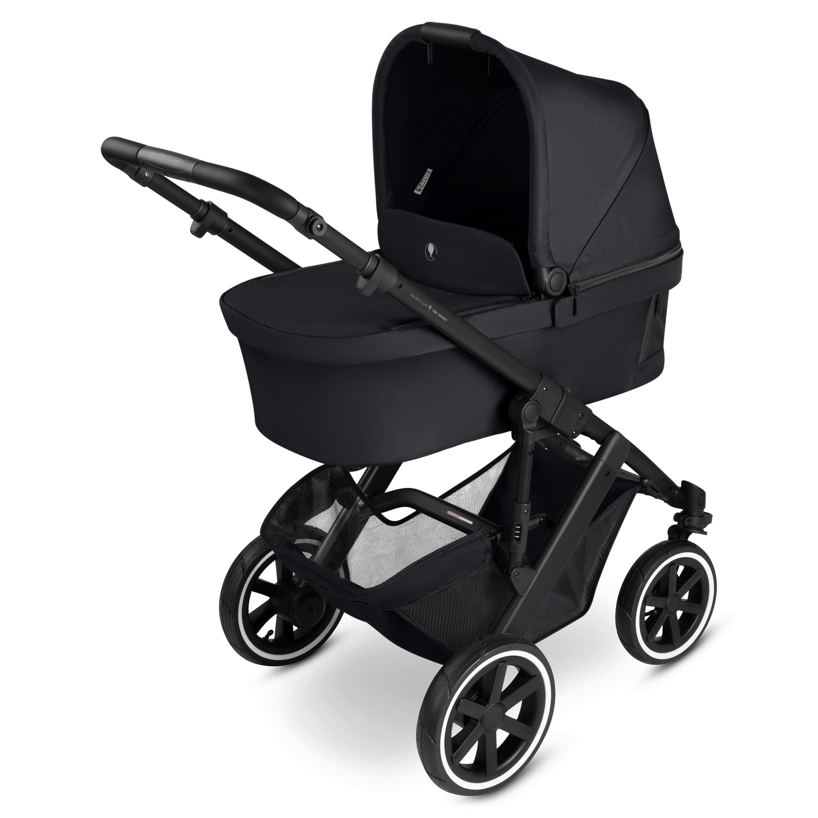 KINDERWAGEN  Salsa 5 Air  Coal  - Schwarz, Basics, Textil/Metall (63/118/95,5cm) - ABC Design