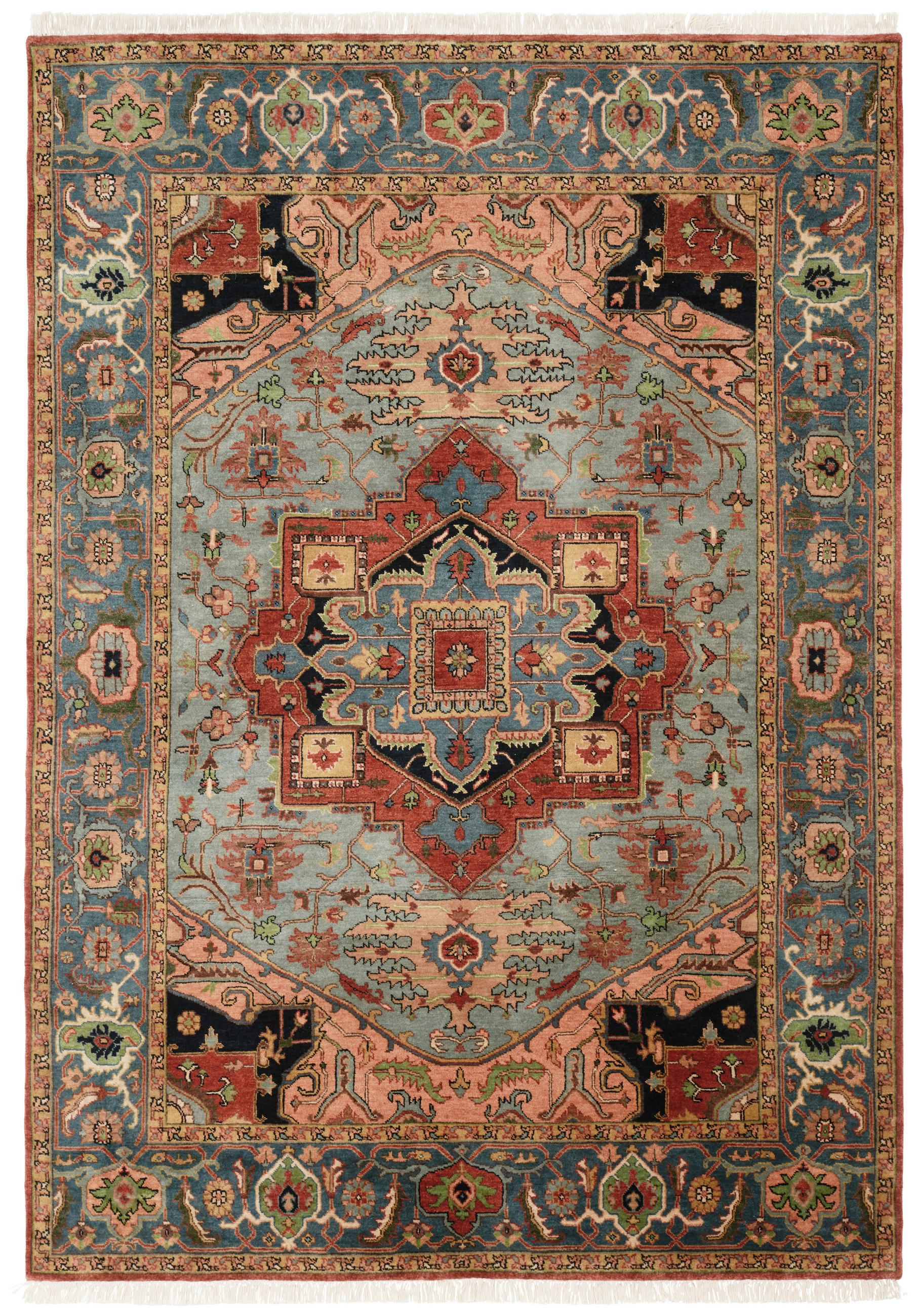 ORIENTTEPPICH 170/240 cm Super Serapi Blau, Hellblau  - Blau/Hellblau, LIFESTYLE, Textil (170/240cm) - Cazaris