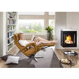 RELAXSESSEL in Leder Gelb  - Edelstahlfarben/Gelb, Design, Leder/Metall (75/106/88cm) - Dieter Knoll