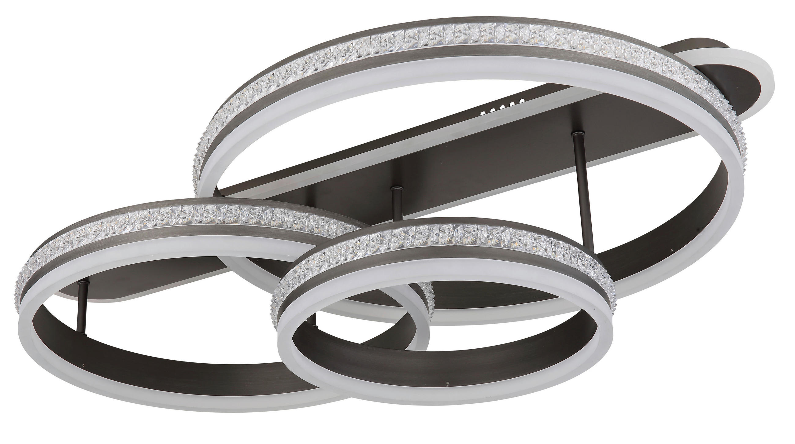 LED-DECKENLEUCHTE 80/50/21,5 cm   - Klar/Titanfarben, Design, Kunststoff/Metall (80/50/21,5cm) - Globo