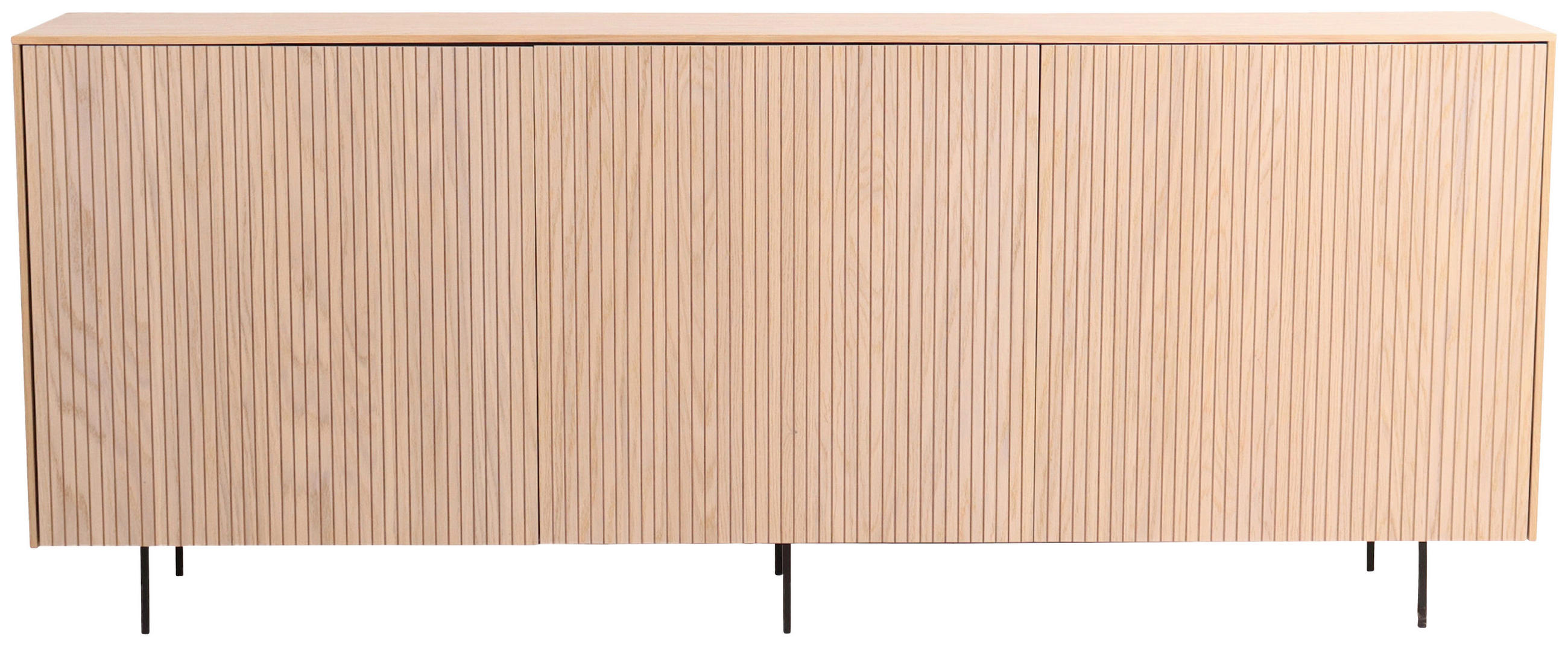 SIDEBOARD 178/70/38 cm  - ek Bianco/svart, Modern, metall/trä (178/70/38cm) - Niels Andersson