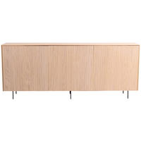 SIDEBOARD 178/70/38 cm  - ek Bianco/svart, Modern, metall/trä (178/70/38cm) - Niels Andersson