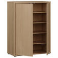 SCHUHSCHRANK 74,5/99,1/34,9 cm  - Eichefarben/Grau, MODERN, Holzwerkstoff/Kunststoff (74,5/99,1/34,9cm) - Carryhome
