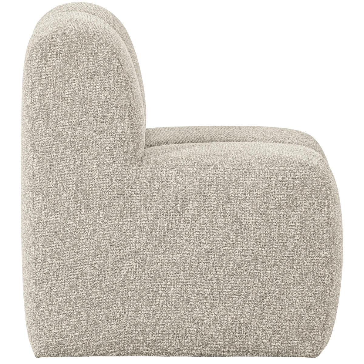 SITZBANK 84/83/73 cm Bouclé Beige Kunststoff  - Beige/Schwarz, MODERN, Kunststoff/Textil (84/83/73cm) - Livetastic