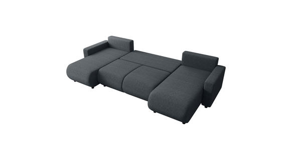 WOHNLANDSCHAFT Anthrazit Webstoff  - Anthrazit/Schwarz, MODERN, Kunststoff/Textil (150/312/150cm) - Xora