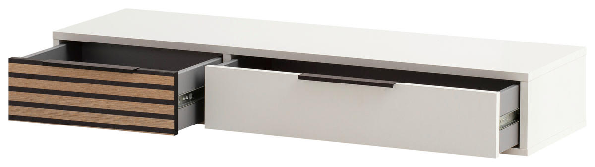 KOMMODE  in 103,7/16,4/32,05 cm  - Eichefarben/Schwarz, Design, Holzwerkstoff/Metall (103,7/16,4/32,05cm) - MID.YOU