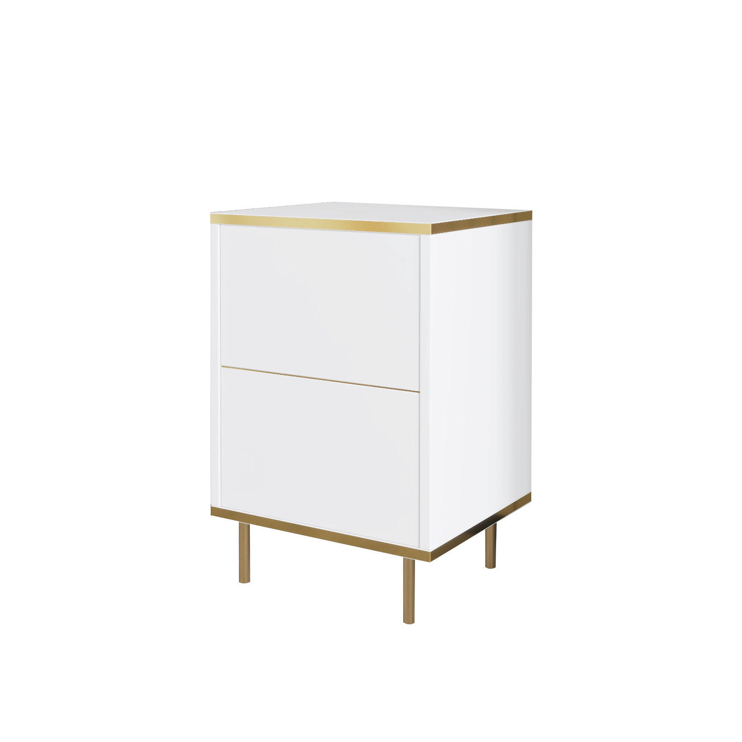 NATTDUKSBORD i vit, guldfärgad  - vit/svart, Design, metall/trämaterial (40/60/35cm) - Livetastic