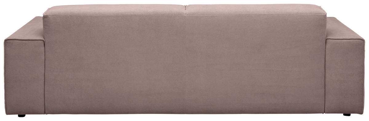 3-SITZER-SOFA Cord Altrosa  - Schwarz/Altrosa, Design, Kunststoff/Textil (236/71/101cm) - Pure Home Lifestyle