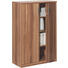 KOMMODE Nussbaumfarben - Silberfarben/Nussbaumfarben, Design, Holzwerkstoff/Kunststoff (72/110/36cm) - CS SCHMAL
