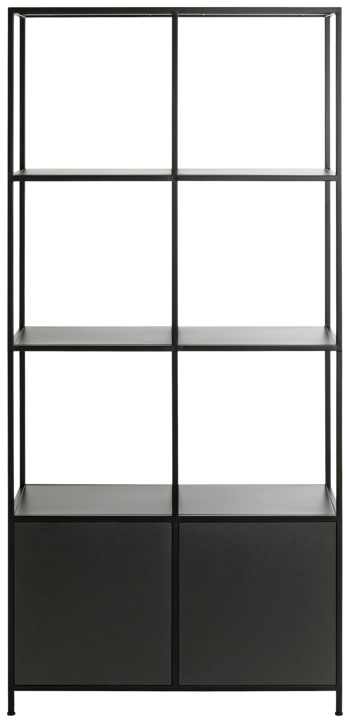 REGAL Schwarz  - Schwarz, Design, Metall (80/175/35cm)