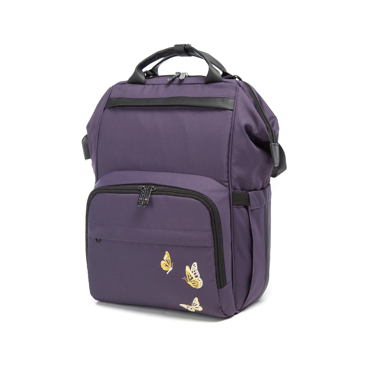 WICKELRUCKSACK Blackberry - Brombeere/Silberfarben, Basics, Textil (32/39/22cm) - Osann