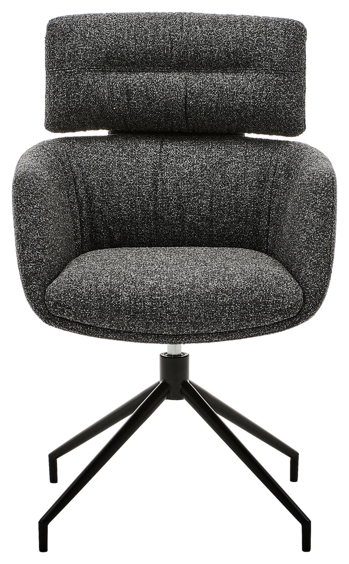 KAROSSZÉK fekete, sötétszürke  - fekete/sötétszürke, Design, textil/fém (62/92/65cm) - Dieter Knoll