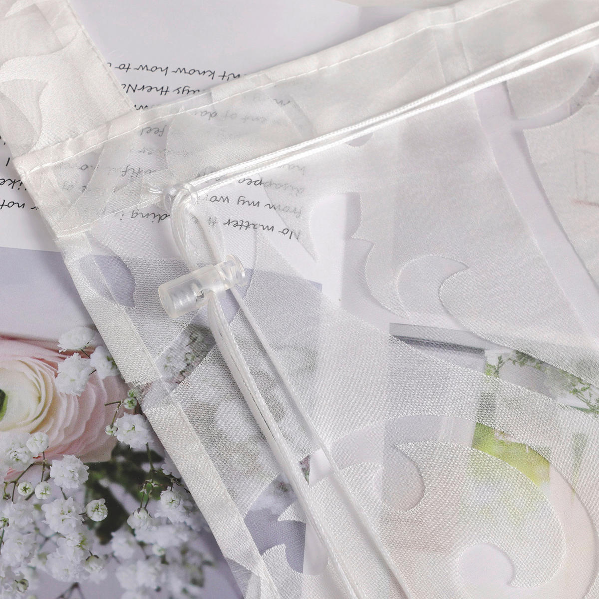 FALTROLLO  transparent  140/140 cm    - Weiß Hochglanz, Basics, Textil (140/140cm)