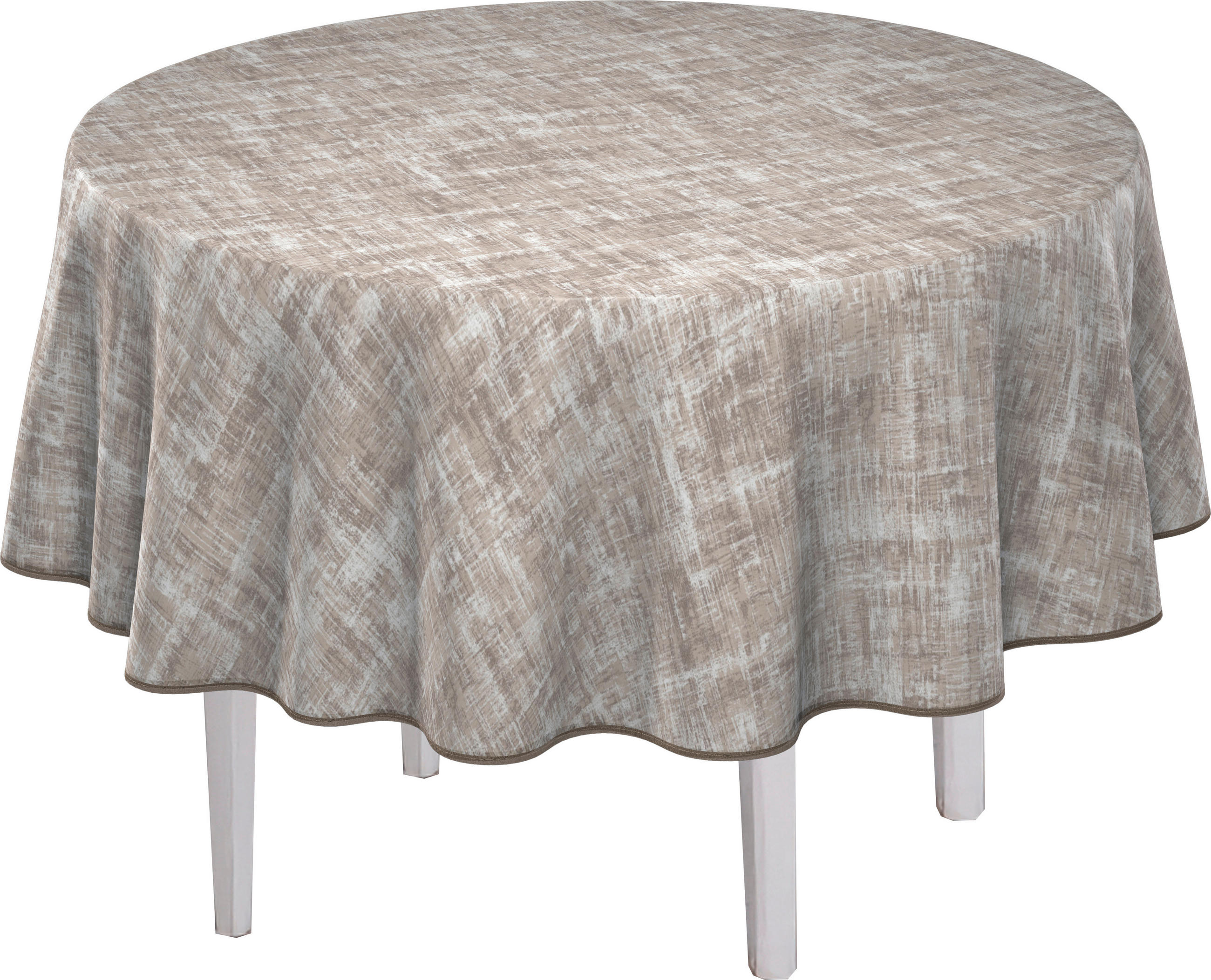 TISCHDECKE WALL ART 140/140 cm  - Braun, Basics, Textil (140/140cm) - Peyer Syntex