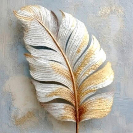 Euroart Metallbild Silver Leaves Iii Mehrfarbig 30x30x2 cm