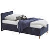 POLSTERBETT 90/200 cm  in Dunkelblau  - Eichefarben/Dunkelblau, KONVENTIONELL, Holz/Textil (90/200cm) - Stylife