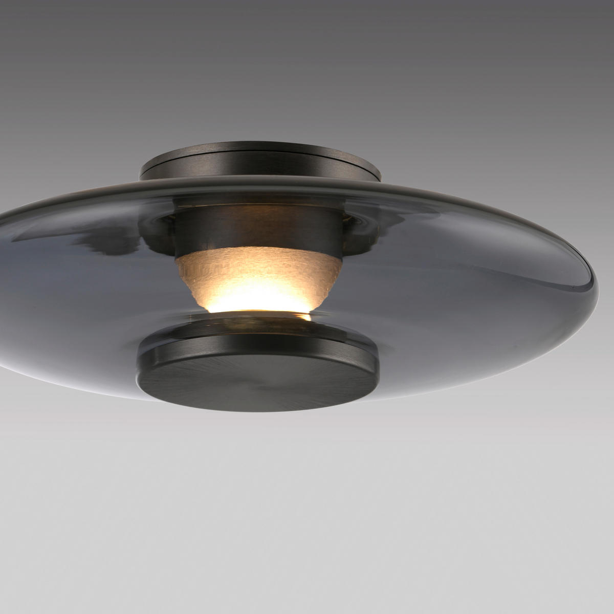 LED-DECKENLEUCHTE Pure Vitrum 22/22/8,2 cm   - Grau, Design, Glas/Kunststoff (22/22/8,2cm) - Neuhaus PURE