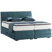 BOXSPRINGBETT 200/200 cm  in Petrol  - Wengefarben/Petrol, KONVENTIONELL, Holz/Textil (200/200cm) - Novel